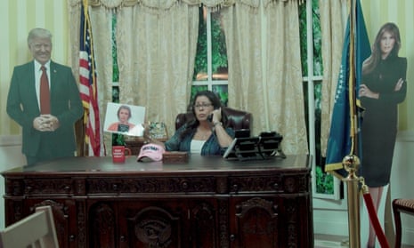 The scaled reproduction of the Oval Office at Conservative Grounds.