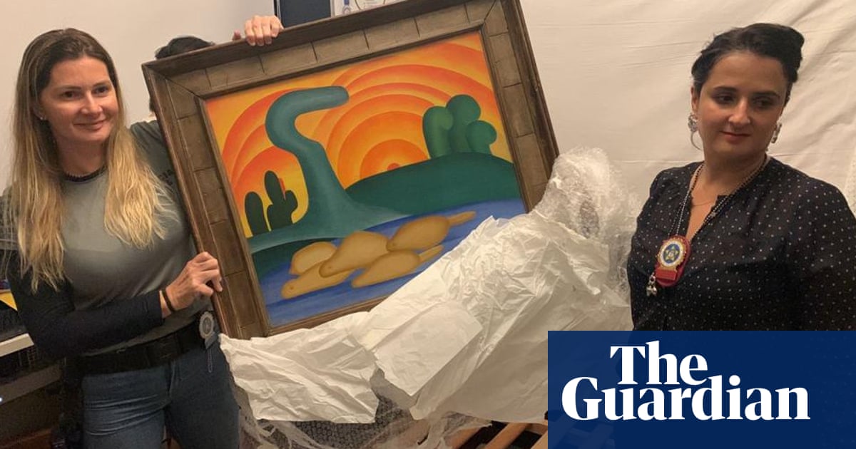 Brazilian police find stolen painting worth almost £50m – video