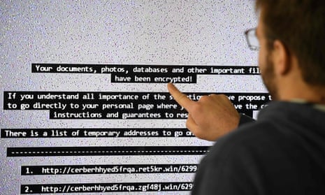 IT researcher at computer screen