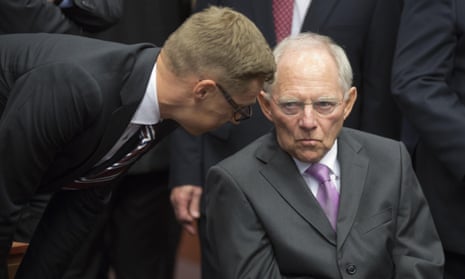 The expression on the German finance minister Wolfgang Schäuble’s face speaks volumes