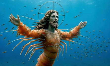 Shrimp Jesus, an AI generated image.