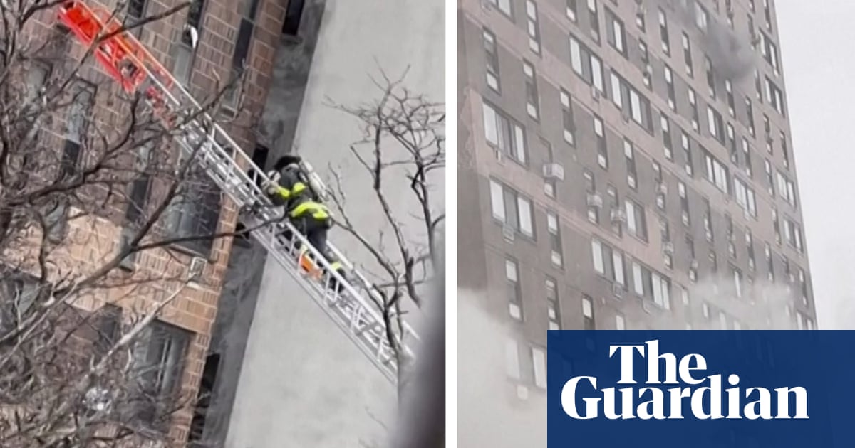 Bronx fire: baby rescued from burning New York building