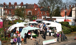 The farmers market in the student-heavy Leeds neighbourhood.