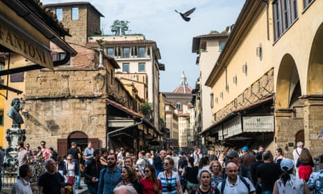 Tourists on the Ponte Vecchio