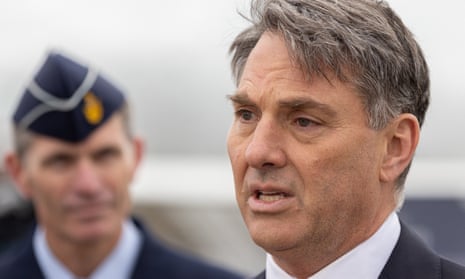 Deputy prime minister, Richard Marles, at Avalon International Airshow and Aerospace and Defence Expo today.