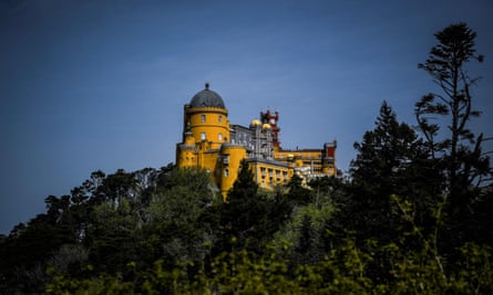 The imposing Pena Palace in Sintra, Portugal