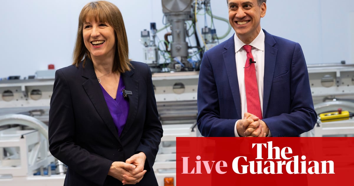 Miliband says funding plan means Sizewell C will happen as Green party criticises spending  UK politics live