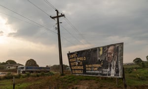 A billboard in support of João Chrisóstomo, a Bolsonarian congressman in the Amazon state of Rondônia, who rejects claims that under his leader Brazil is entering a new era of destruction.