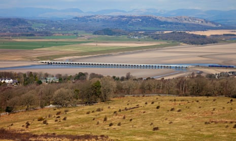The Kent estuary and viaduct from Arnside Knott.