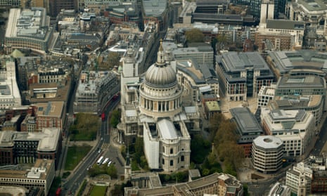 Aerial view of the City of London, where the Commonwealth Bank of Australia’s European headquarters have been located until now.