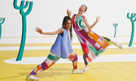 Two looks from the Pleats Please Issey Miyake 30th anniversary collection
