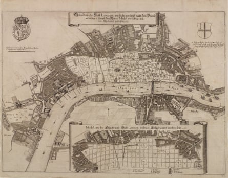 Robert Hooke’s plan for rebuilding London after the Great Fire.
