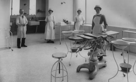 Nurses in the operating theatre at King’s College hospital in London in 1914. The NHS is still stuck in the 20th century, it has been claimed.