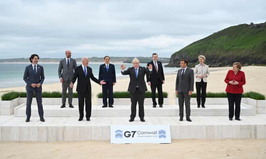 G7 leaders in Carbis Bay