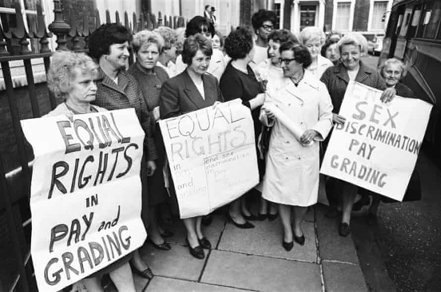 Women striking for equal pay in 1968, two years before the passing of the UK’s first Equal Pay Act.
