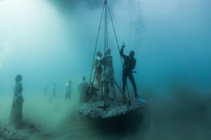 More sculptures being submerged