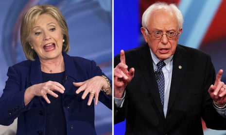 Bernie Sanders and Hillary Clinton face off.