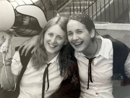 Rebecca (left) and Clare at Oxford, 2000.