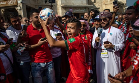 The excitement builds among Morocco fans in Qatar before the last-16 tie with Spain.
