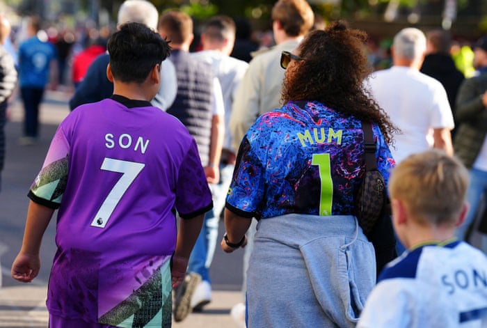 Tottenham fans arrive at the stadium