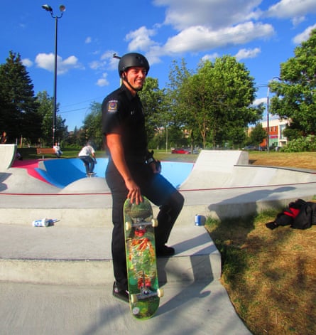 Thierry Hinse-Fillion is Canada’s first skateboarding policeman.