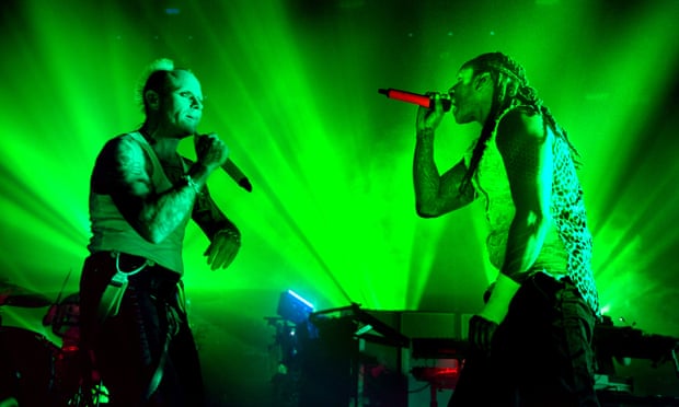 The Prodigy performing in Manchester in 2017.