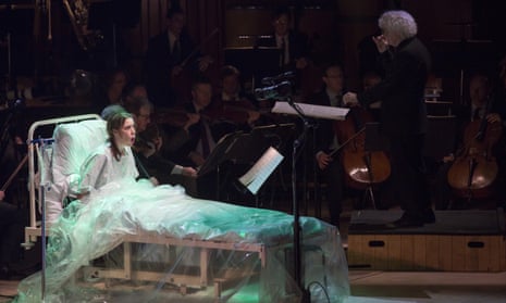 Dramatically incoherent... Audrey Luna as Gepopo, with (right) Sir Simon Rattle in Ligeti’s Le Grand Macabre