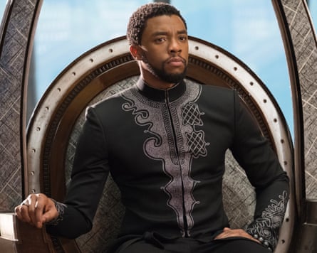 Chadwick Boseman as T’Challa in Black Panther.