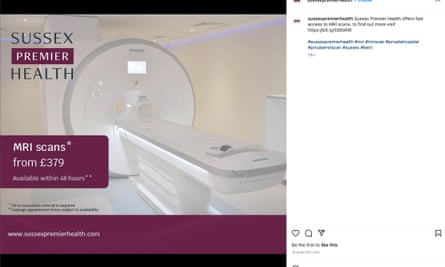 Sussex Premier Health MRI promo.
