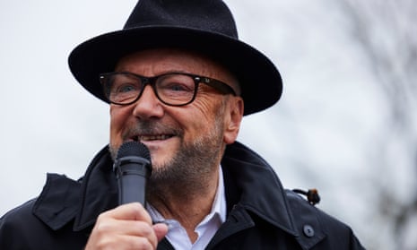 George Galloway speaking at a campaign rally in Rochdale