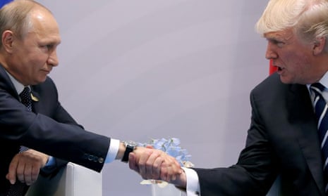Trump and Putin at the G20 summit in Hamburg.