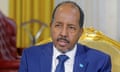Somalia's President Hassan Sheikh Mohamud at the presidential palace in Mogadishu on 28 May.