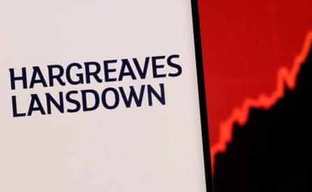 The Hargreaves Lansdown logo next to a stocks chart