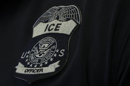 A cloth patch reading 'US ICE Officer'
