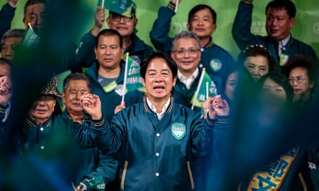 Lai Ching-te y sus seguidores.