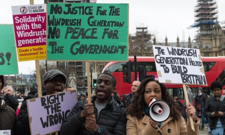 A protest in solidarity with the Windrush generation