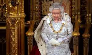 Queen Elizabeth delivers the Queen’s Speech during the State Opening of Parliament in the House of Lords at the Palace of Westminster in London, Britain October 14, 2019.