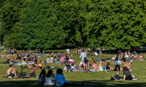 People flocked to London’s St James’s Park on Saturday.