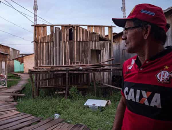Carlos Alves Moraes, whose house was flooded for 17 days in August.
