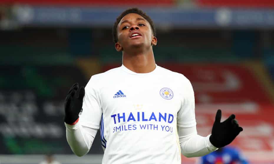 Demarai Gray in action against Crystal Palace this season. He has played only 18 minutes of league football in 2020-21. 