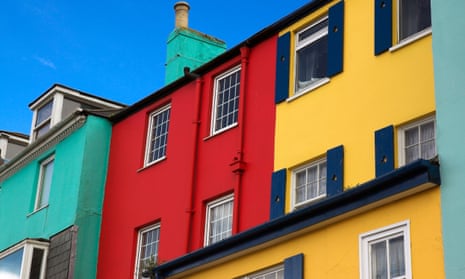 Brightly painted cottages