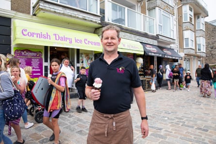Peter Waller, who has run a homemade ice cream shop in St Ives for 17 years.