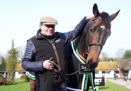 Trainer Nicky Henderson with Constitution Hill.