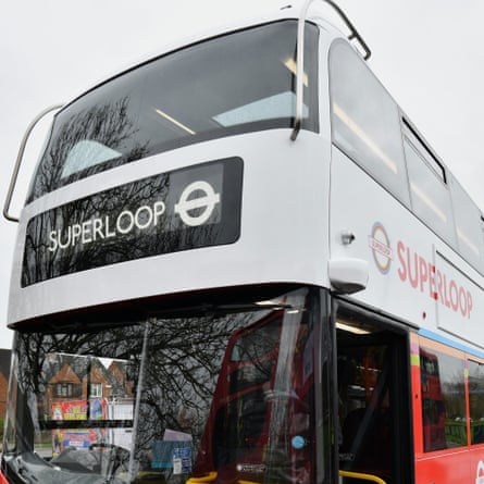 Grey coloured Superloop bus