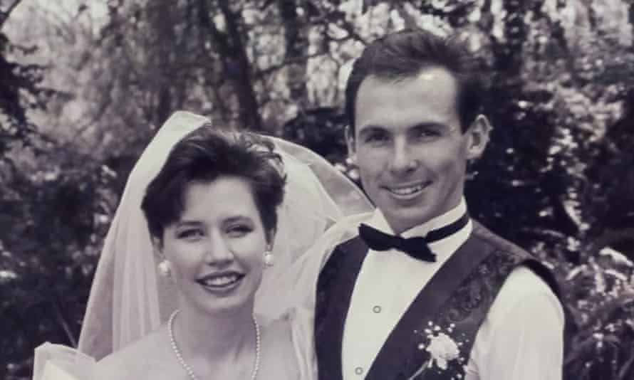 Their wedding in 1991.