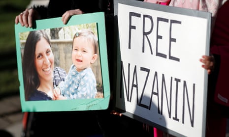 Demonstrators in support of Nazanin Zaghari-Ratcliffe