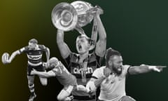 Bath’s Finn Russell offloads from a tackle by WillGriff John of Sale; Fin Smith of Northampton Saints lifts the Premiership trophy; and the Fiji outside-centre and captain Waisea Nayacalevu