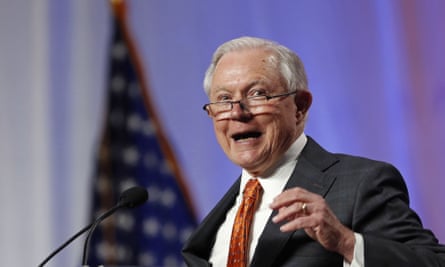 Jeff Sessions, the attorney general, speaks at the National Sheriffs’ Association conference in New Orleans.