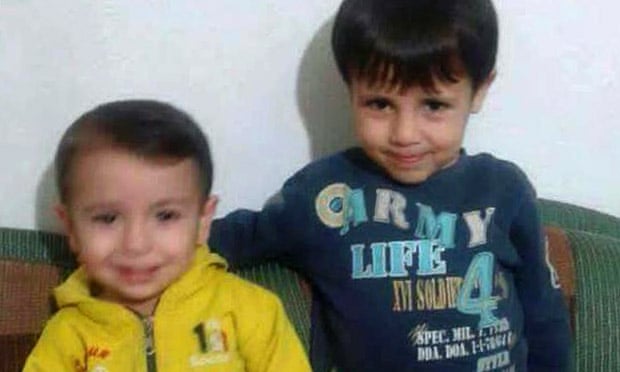 Aylan Kurdi, left, and his older brother, Ghalib.