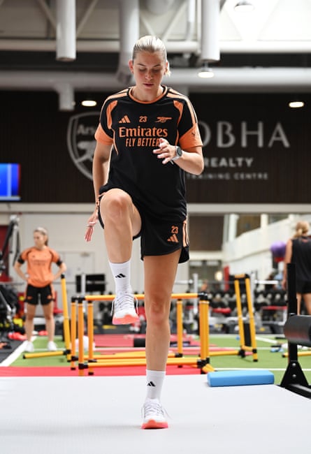 Alessia Russo of Arsenal in pre-season training
